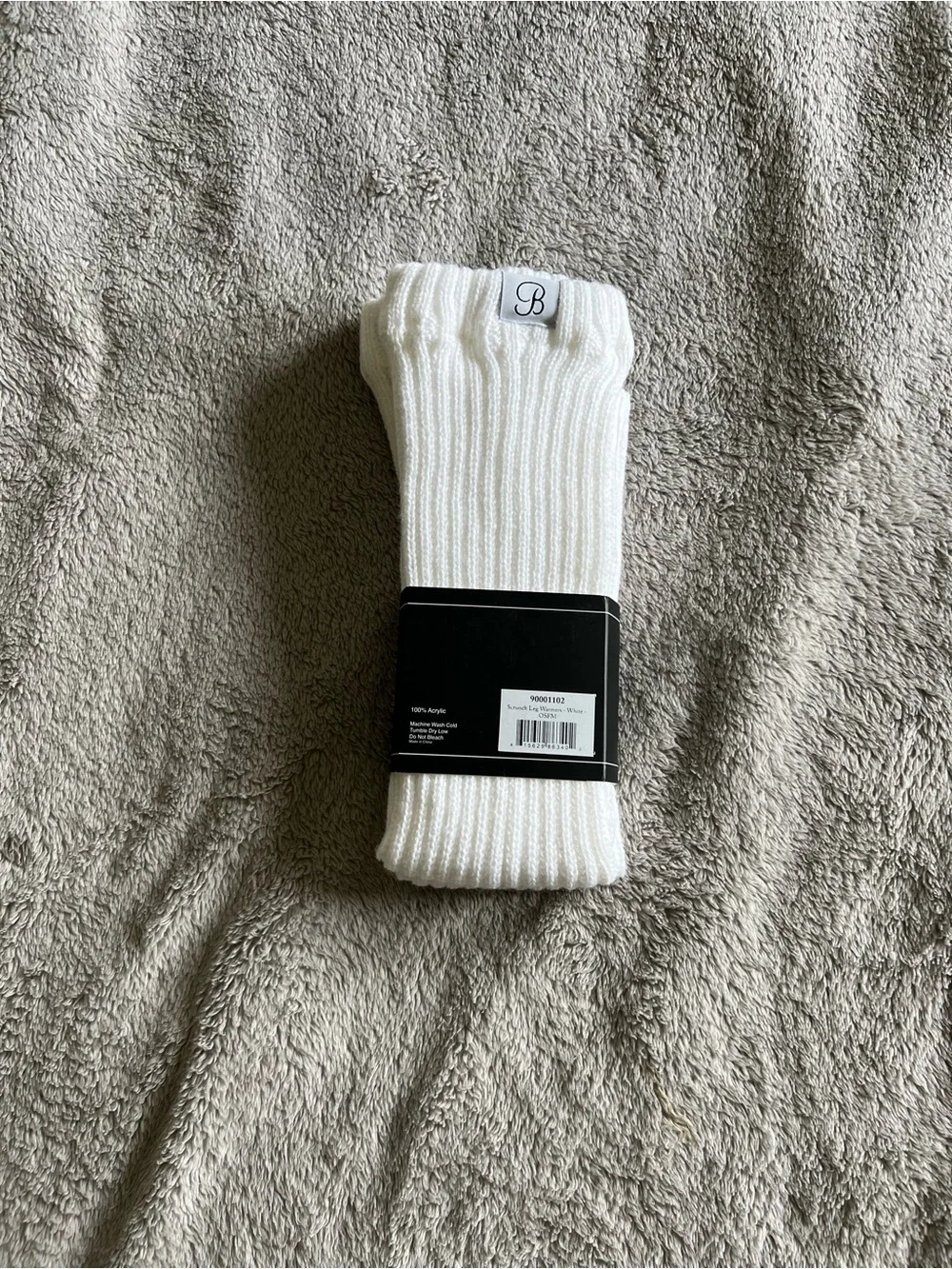 NEW! Bombshell Sportswear White Scrunch Leg Warmer socks